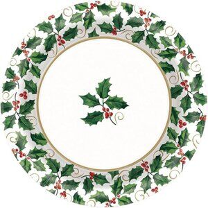 Amscan Seasonal Christmas Holy Value Dessert Plates - Round Plates 6 3/4 inches